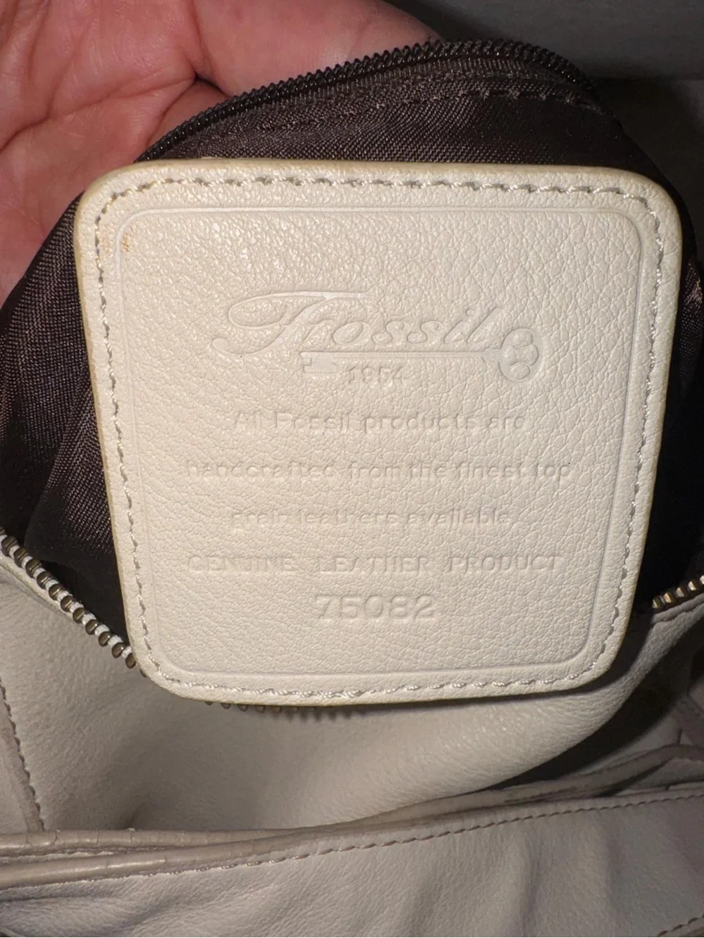 Fossil Vintage Cream Ivory Leather Shoulder Women’s Hobo Slouchy Bag Purse Y2K
